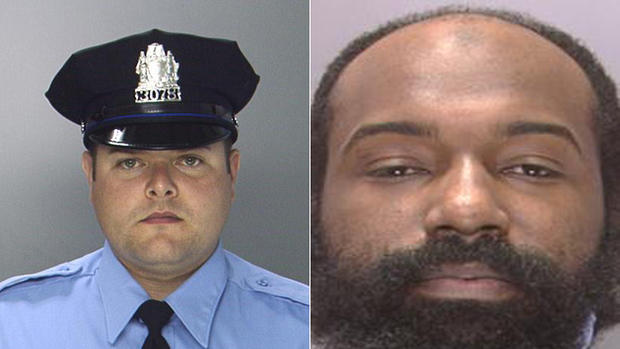 Philadelphia Police Officer Jesse Hartnett and suspect Edward Archer 