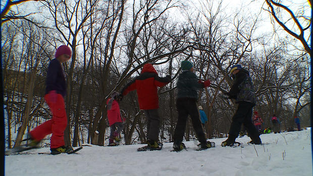 Students Snowshoe At Fort Snelling State Park 