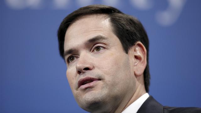 Republican presidential candidate Marco Rubio speaks during the 2016 Kemp Forum on Expanding Opportunity in Columbia, South Carolina, Jan. 9, 2016. 