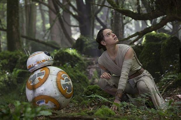 BB-8 &amp; Rey in "Star Wars: The Force Awakens" 