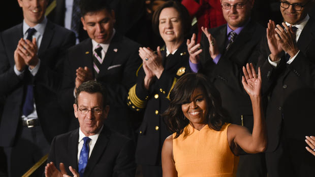 First lady's guests highlight State of the Union themes 