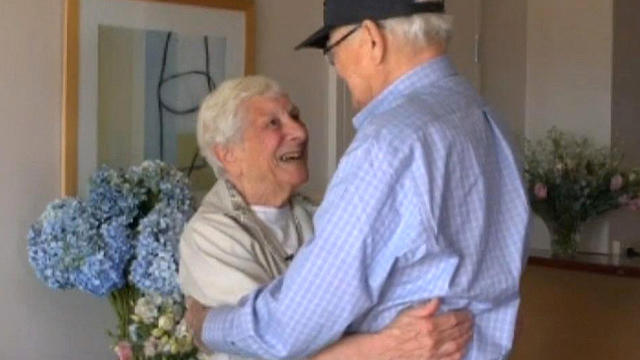 ​Joyce Morris and Norwood Thomas after being reunited after 70 years in Australia 