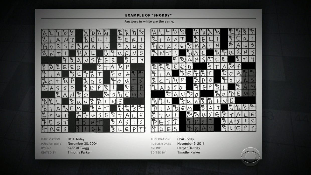 Crossword puzzle: Do clues reveal plagiarism? - CBS News