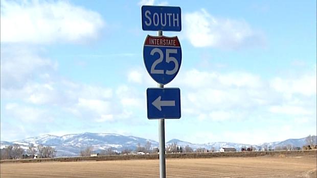 Interstate 25 south sign I-25 