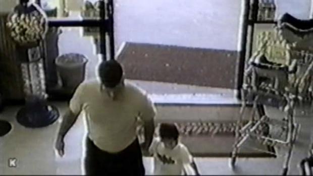 David Temple and his son as seen on surveillance 