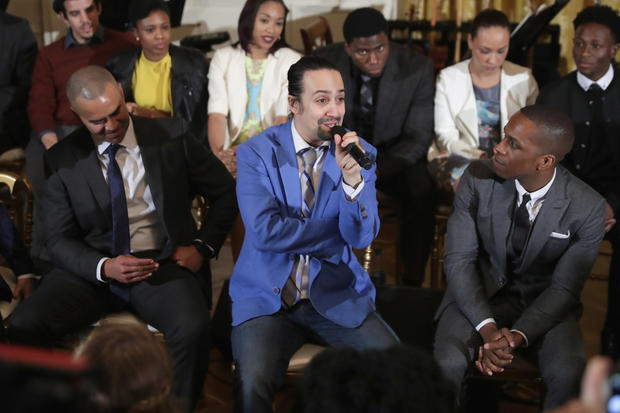 Michelle Obama Hosts Cast Of Broadway's "Hamilton" At The White House 