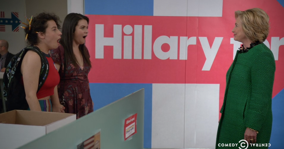 Hillary Clinton makes special appearance on "Broad City" CBS News