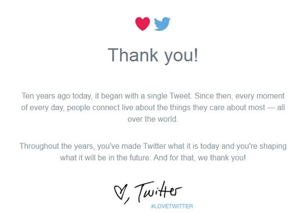 twitter thank you email 