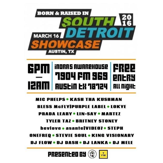 SXSW Detroit Showcase Poster 