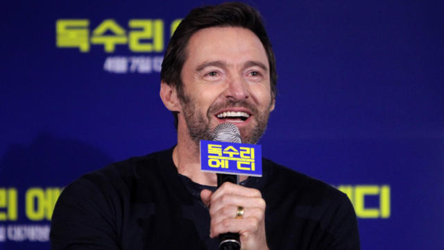 Actor Hugh Jackman attends an "Eddie The Eagle" event on March 8, 2016, in Seoul, South Korea. 