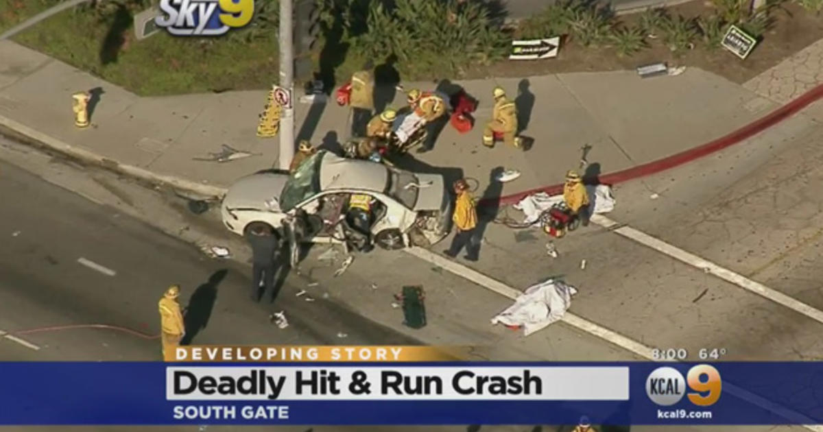 2 Dead, 3 Critically Injured In 2-Vehicle Crash, Hit-And-Run In South Gate  - CBS Los Angeles