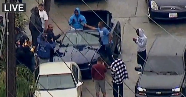 Bizarre end to wild police chase through south Los Angeles - CBS News