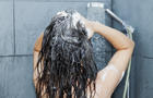Woman washing her hair 