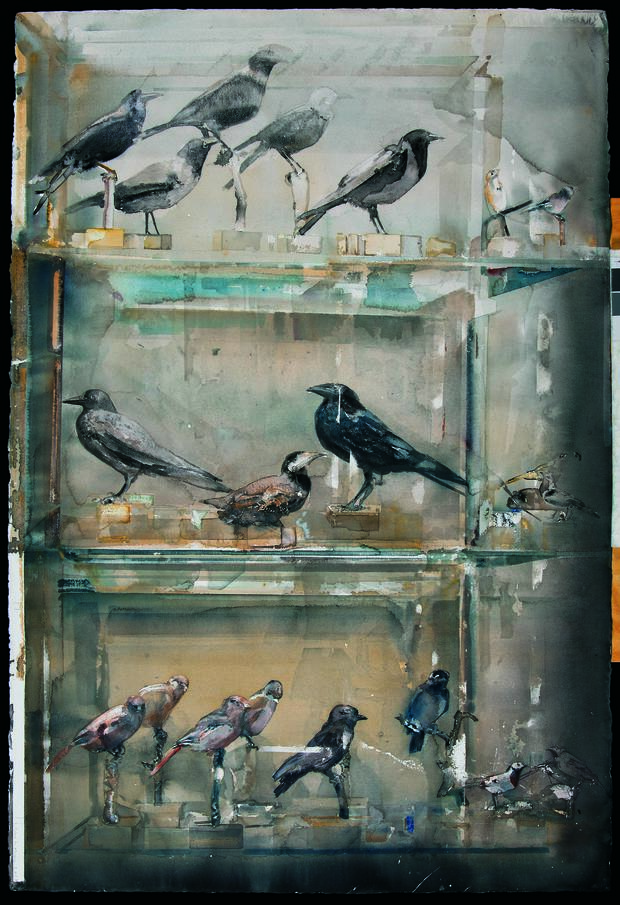 American Swedish Institute - Lars Lerin Birds 