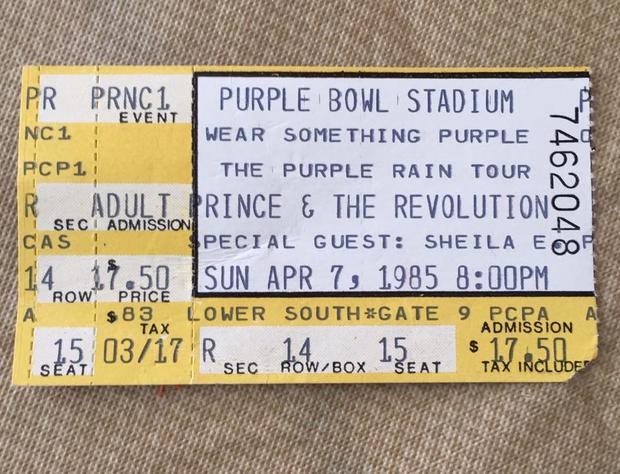 Prince Concert Ticket 1985 