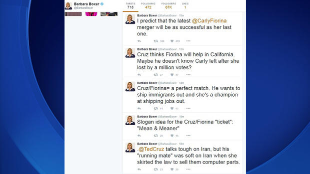 Boxer Fiorina Tweets 