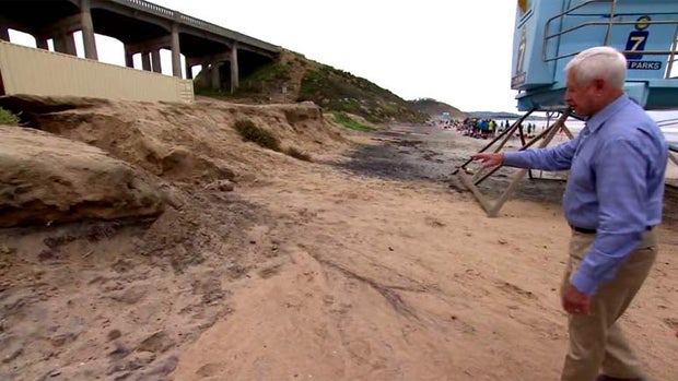 Paul Ybarrondo points to the site where Barbara Nantais' body was found