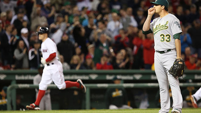 Khris Davis homers off David Price in 8th, A's top Red Sox