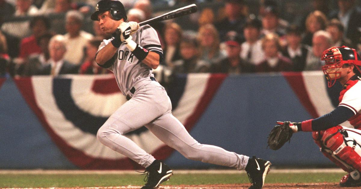 Derek Jeter New York Yankees 2003 Away Baseball Throwback 