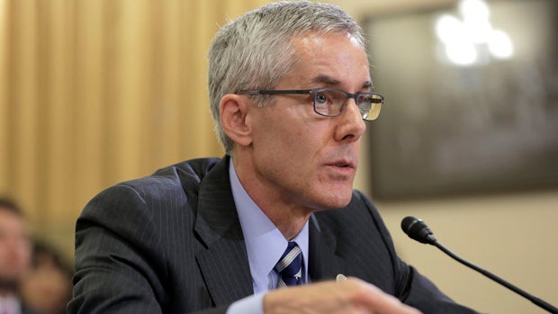 ​TSA Administrator Peter Neffenger testifies about long lines at airport security checkpoints during a hearing before the House Homeland Security Committee on Capitol Hill in Washington May 25, 2016. 