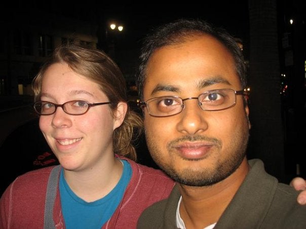 Undated photo shows Ashley Hasti and Mainak Sarkar