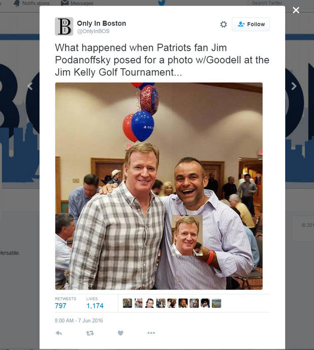 Pats Fan With Goodell 