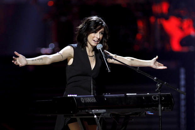 Macy's iHeartRadio Rising Star singer Christina Grimmie performs during the 2015 iHeartRadio Music Festival at the MGM Grand Garden Arena in Las Vegas, Nevada, Sept. 18, 2015. 