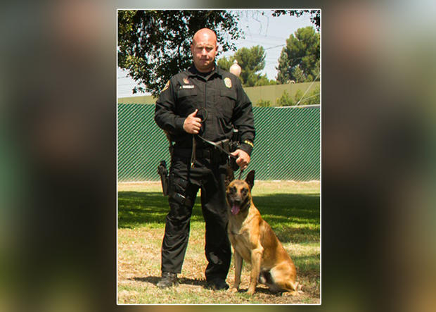 K-9 Officer Credo and Long Beach Police Ofc. Mike Parcells 