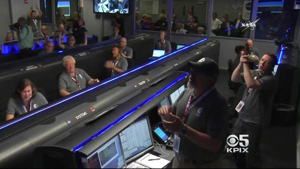 NASA Scientists Celebrate Successful Juno Jupiter Orbit Insertion at JPL in Pasadena 