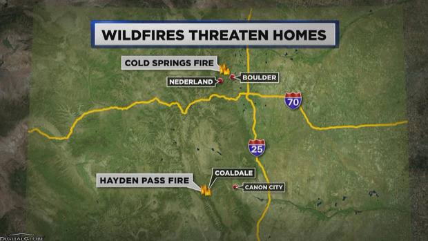 cold and hayden fire map 