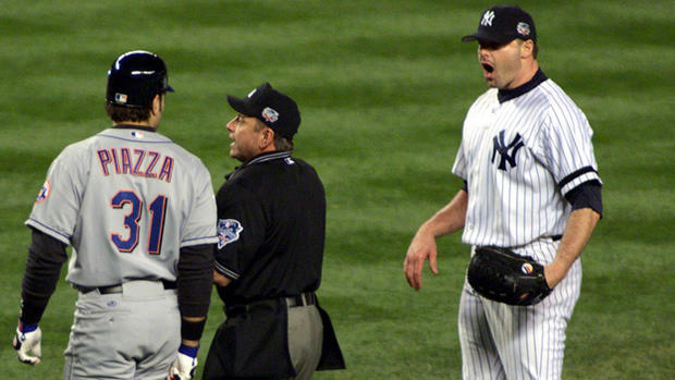 Roger Clemens and Mike Piazza 