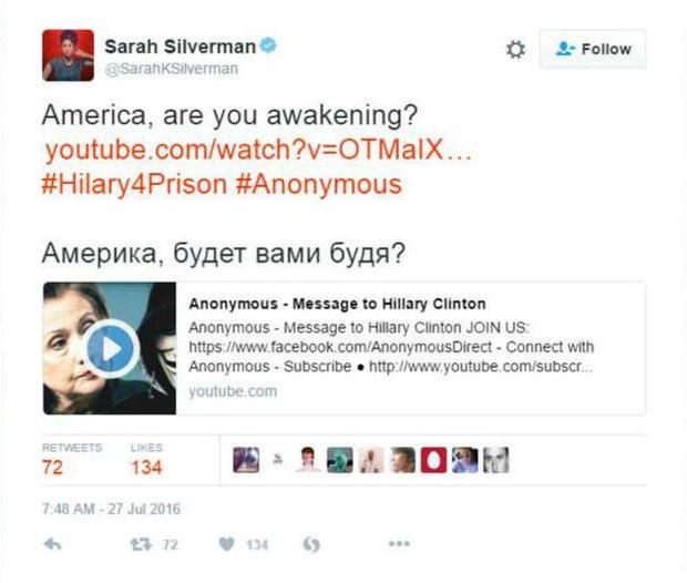 Sarah Silverman - Twitter Hack 