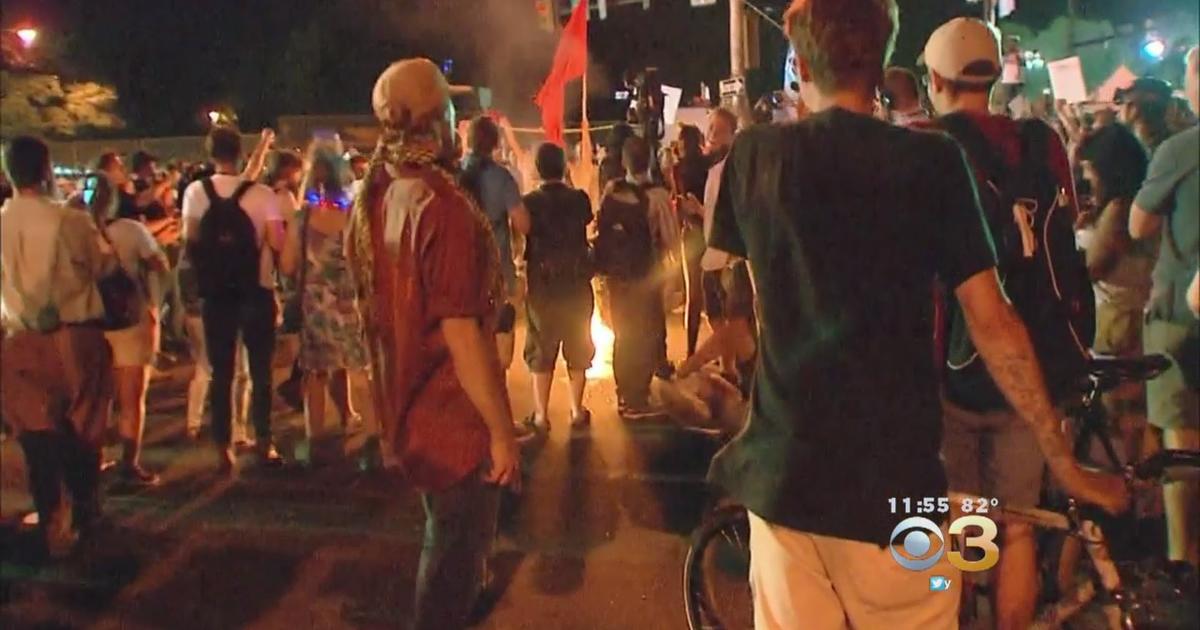Chaotic Scene Outside Wells Fargo Center After Protesters Breach DNC