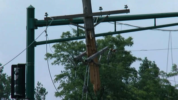 Highway 12 crash knocks down power lines 
