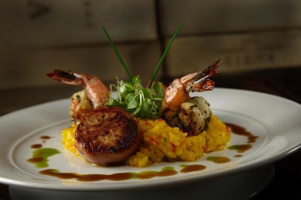 winery_shrimp_and_scallops - The Winery Restaurant &amp; Wine Bar - verified from Examiner writer 