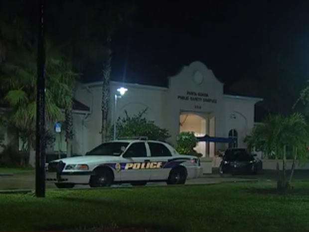 ​Outside of Punta Gorda, Florida Police Department on night of August 9, 2016 