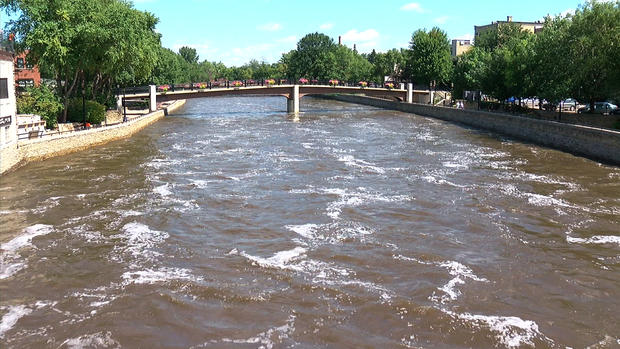 Cannon River In Northfield Approaches Flood State 