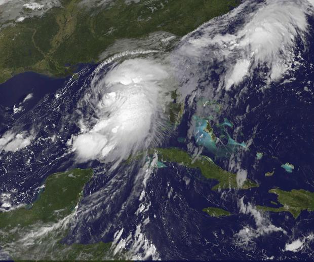 Tropical Storm Hermine is shown over the Gulf of Mexico in this GOES East satellite image captured Sept. 1, 2016. 
