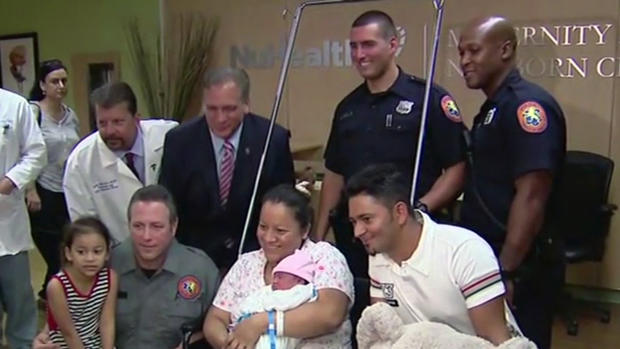 Long Island Police Medic Saves Baby Choking On Umbilical Cord 