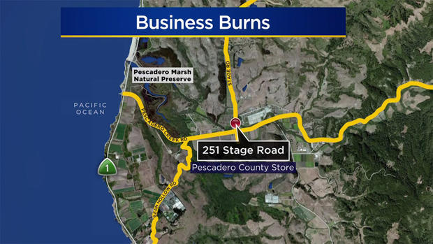 Pescadero Business Burns Locator Map Graphic 