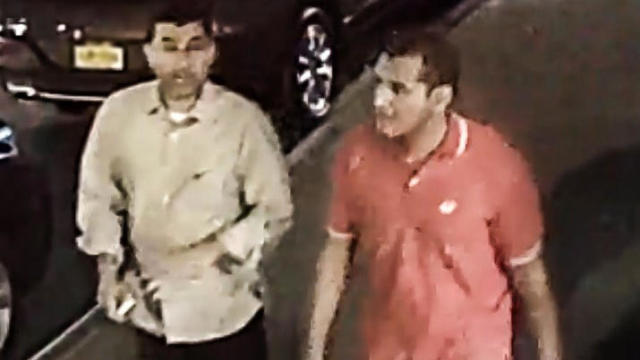 Two unidentified men are seen in an image capture of surveillance video taken in the Manhattan borough of New York City on Sept. 17, 2016. 