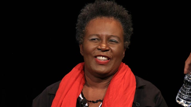 Poet Claudia Rankine speaks onstage at the New Yorker Festival at SIR Stage37 on Oct. 4, 2015, in New York City. 