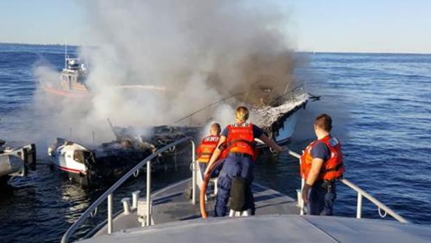 Sandy Hook, N.J. Boat Fire 