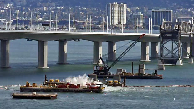 Pier Implosion Viewed from Treasure Island Oct. 15, 2016 (Caltrans) 