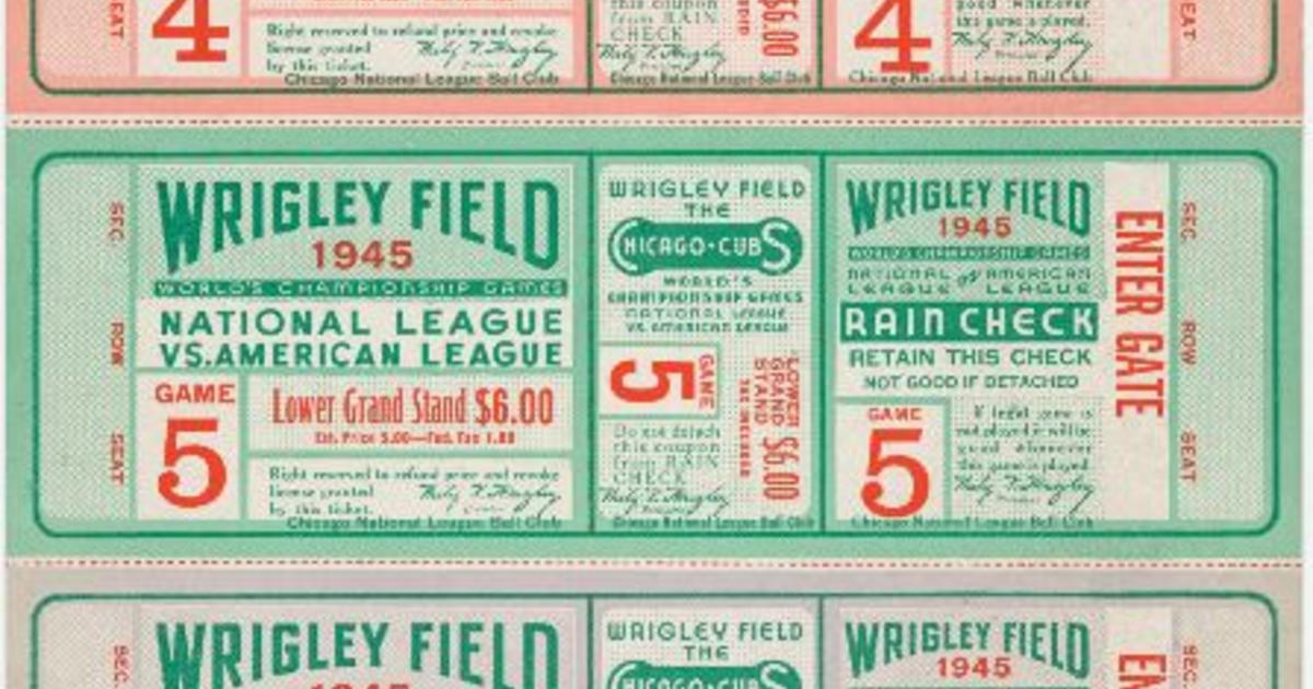 Chicago Cubs World Series Ticket From 1945 - CBS Chicago