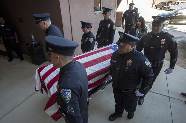 Funeral Held For Police Officers Killed In Line Of Duty During Ambush Attack In Palm Springs, California 