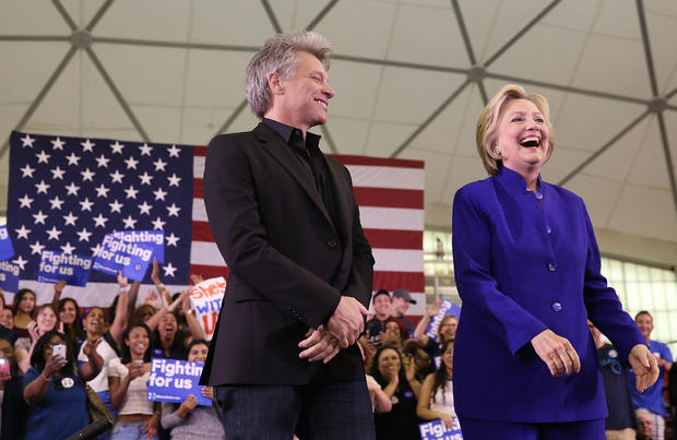 Democratic Presidential Candidate Hillary Clinton Holds Campaign Event In New Jersey With Jon BonJovi 