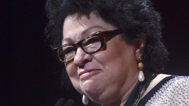 Supreme Court Justice Sonia Sotomayor receives the Leadership Award during the 29th Hispanic Heritage Awards at the Warner Theatre on Sept. 22, 2016, in Washington. 