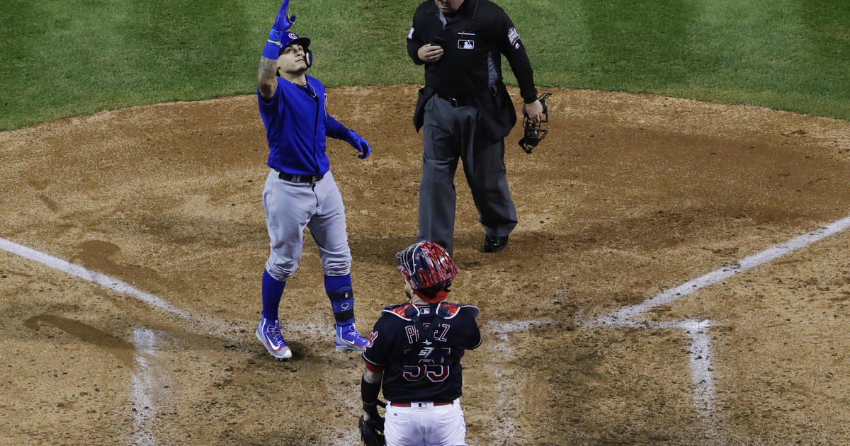 Anthony Rizzo, David Ross, and Jason Heyward by Jamie Squire