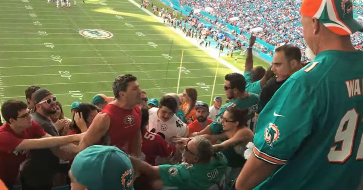 Cellphone Video Captures Brawl In Stands At 49ers-Dolphins Game - CBS San  Francisco